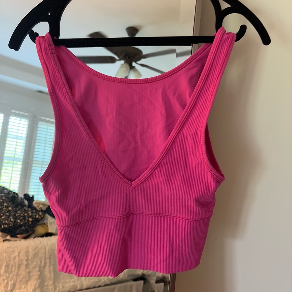 Lululemon Pink Ribbed Reversible Tank Top
